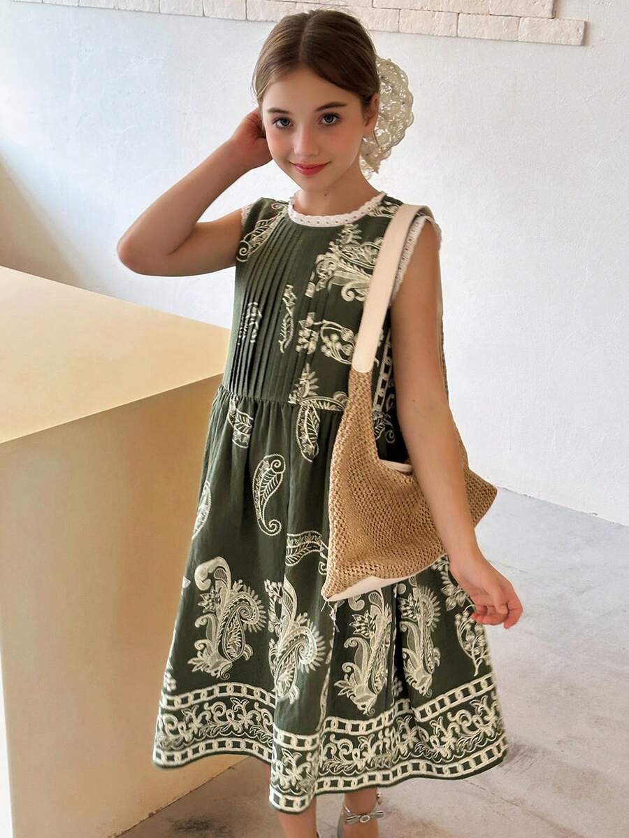DAZY Vestido de otoño para niñas preadolescentes, ropa de vuelta al colegio