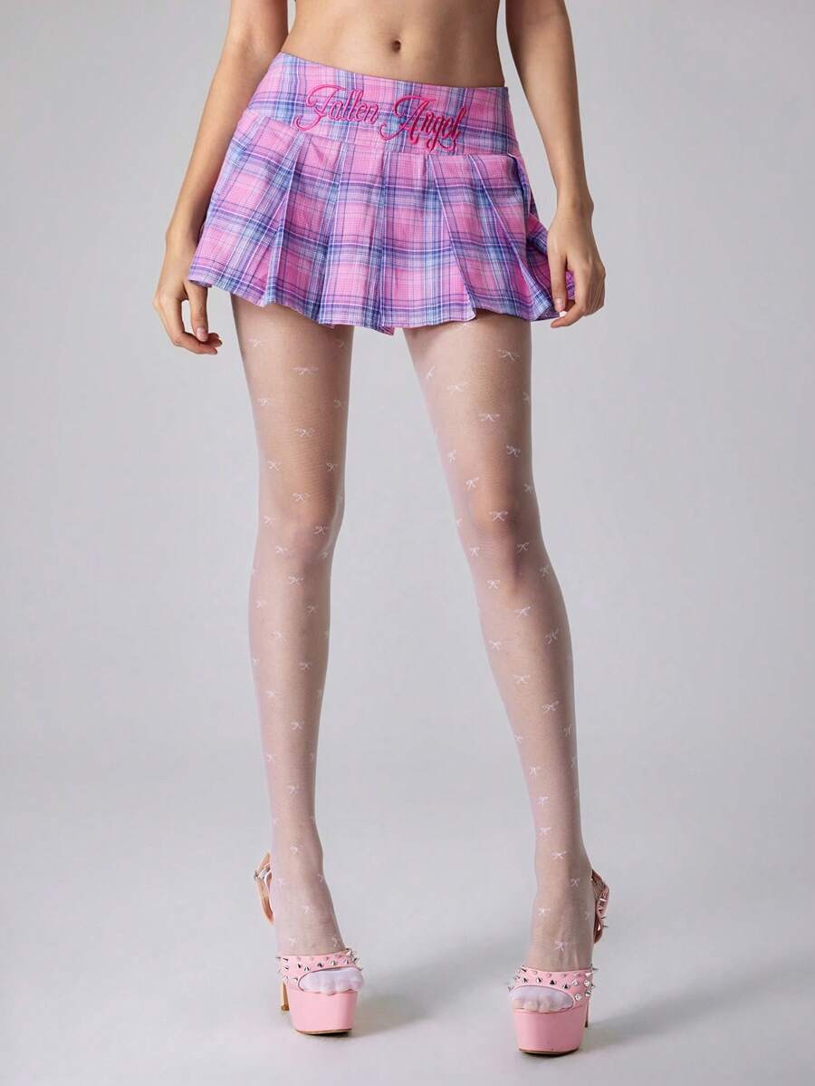 ROMWE Kawaii 1 par de medias blancas transparentes con lazos, aptas para combinar con mini faldas