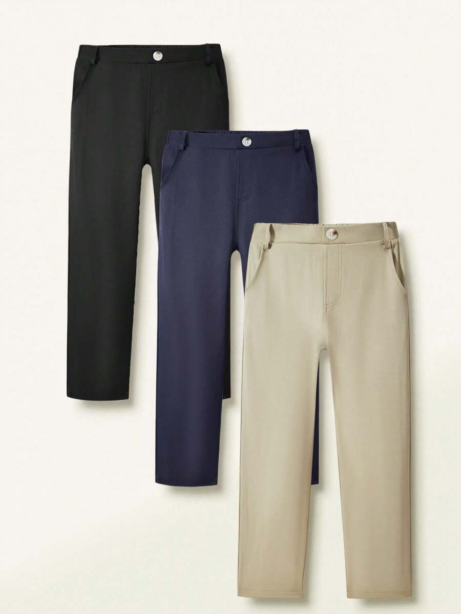 SHEIN Set di pantaloni lunghi casual multifunzionali per ragazzi preadolescenti