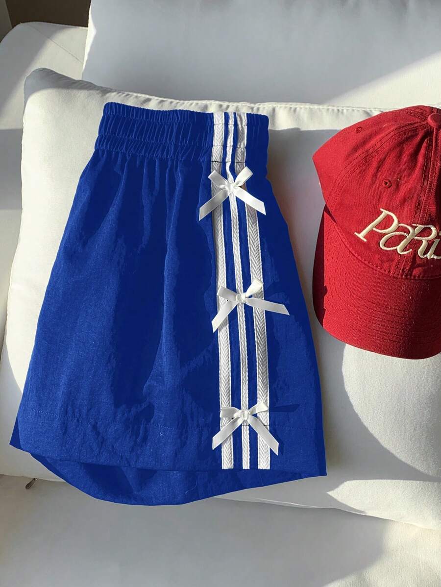 Comfortcana Shorts casuales de dama azul marino, prácticos y versátiles, para el verano