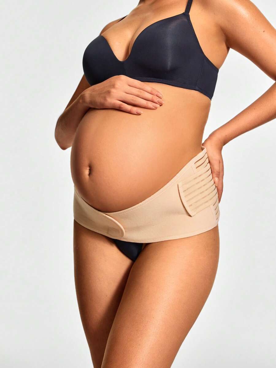 SHEIN Shape Faja postparto ajustable para maternidad, banda de soporte de unicolor con gancho y bucle