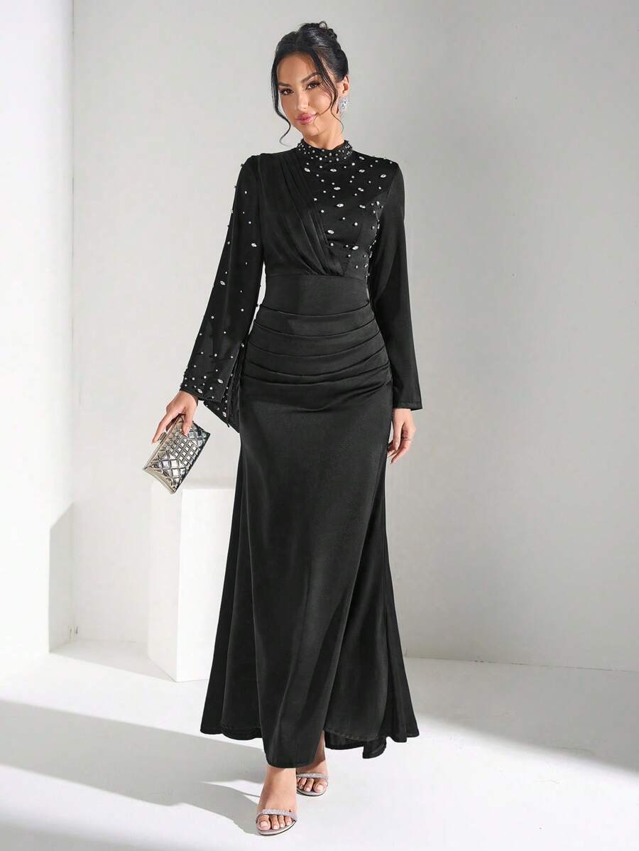 Coutiva Luxurious Diamond-Inlaid Cocktail Dress, Elegant & Graceful High-End Party Dress For Socialite