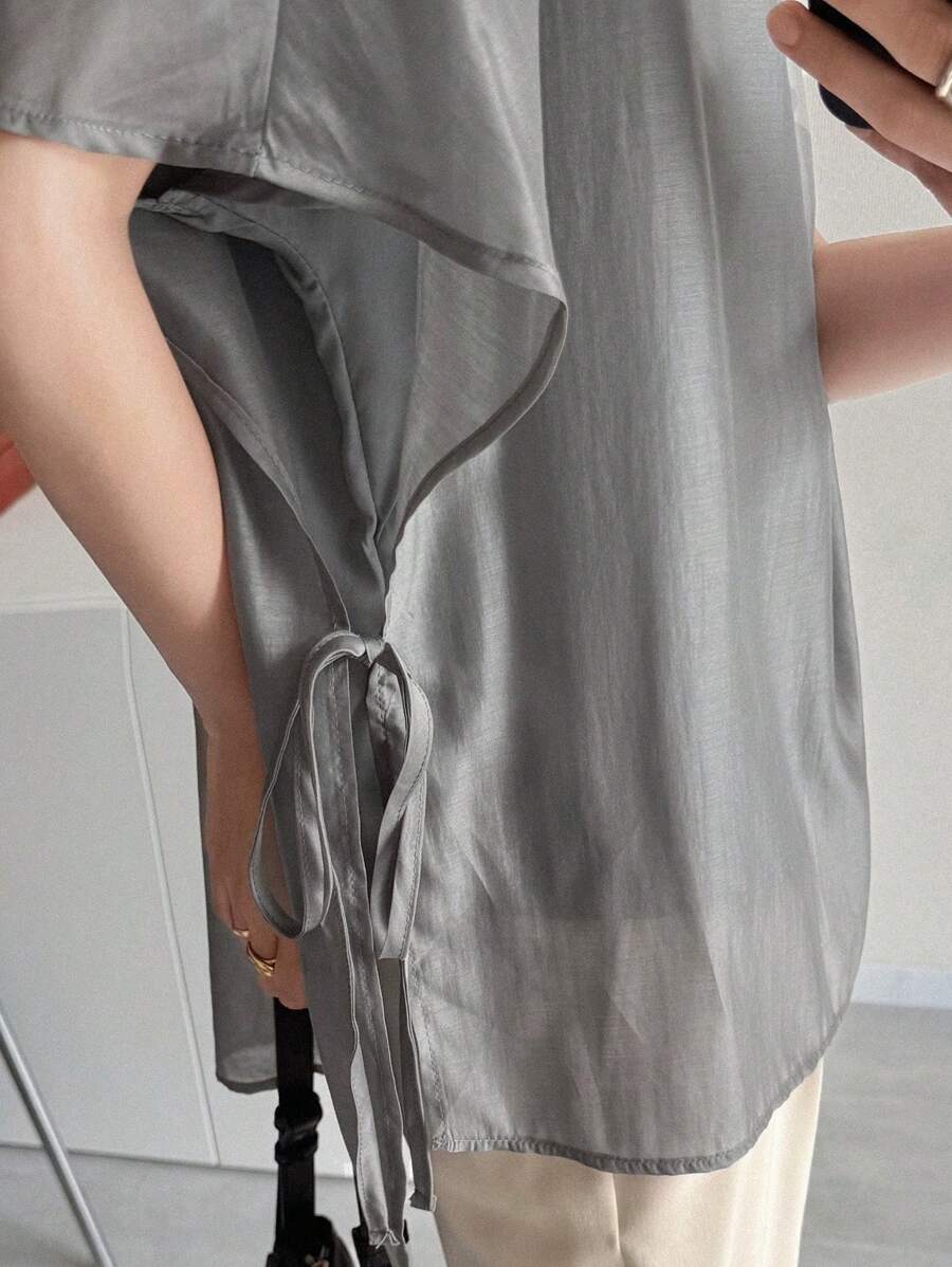 FRIFUL Blusa holgada con mangas de murciélago, blusa informal de verano para uso profesional