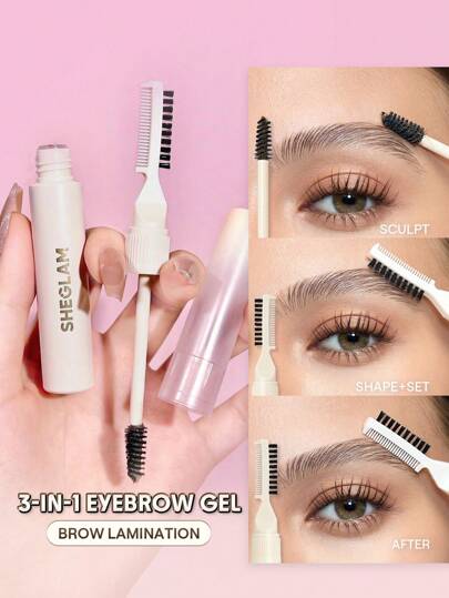 SHEGLAM Save Lt Laminating Brow Gel Brand Beauty Makeup Face Paint Cosmetic For Women Girls Perfect For Fall Winter Ideal For Y2K Fancy Fashion Suitable For Birthday Christmas Present Party Ready Best Color