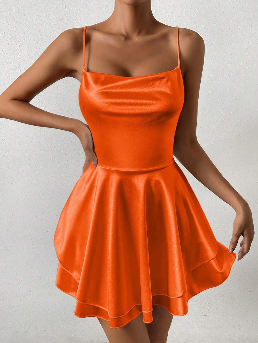 Allurite Women'S Pleated Cami Dress Burgundy Mini Short Women Outfit, Nice Dress For Women Cute Dresses For Women Dresses For Women Elegant Women Mini Dresses Party Dresses For Women Satin Dresses For Ladies