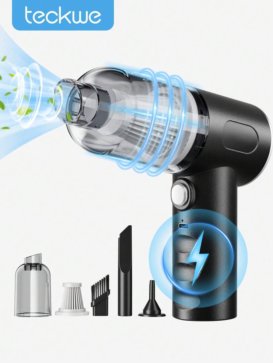 1 pièce Mini aspirateur de voiture puissant de 2000 mAh, robot de nettoyage domestique sans fil, aspirateur tout-en-un avec soufflage et aspiration pour le nettoyage de la maison, du clavier, du canapé et aspirateur pour le sec/humide. Accessoires pour aspirateur, fournitures de nettoyage, petit électroménager