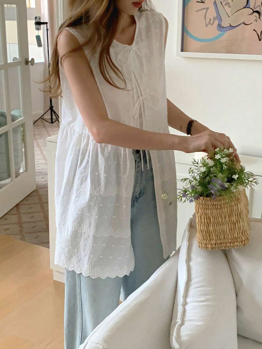 DAZY Women Round Neck Sleeveless Korean-Style Summer Tank Top