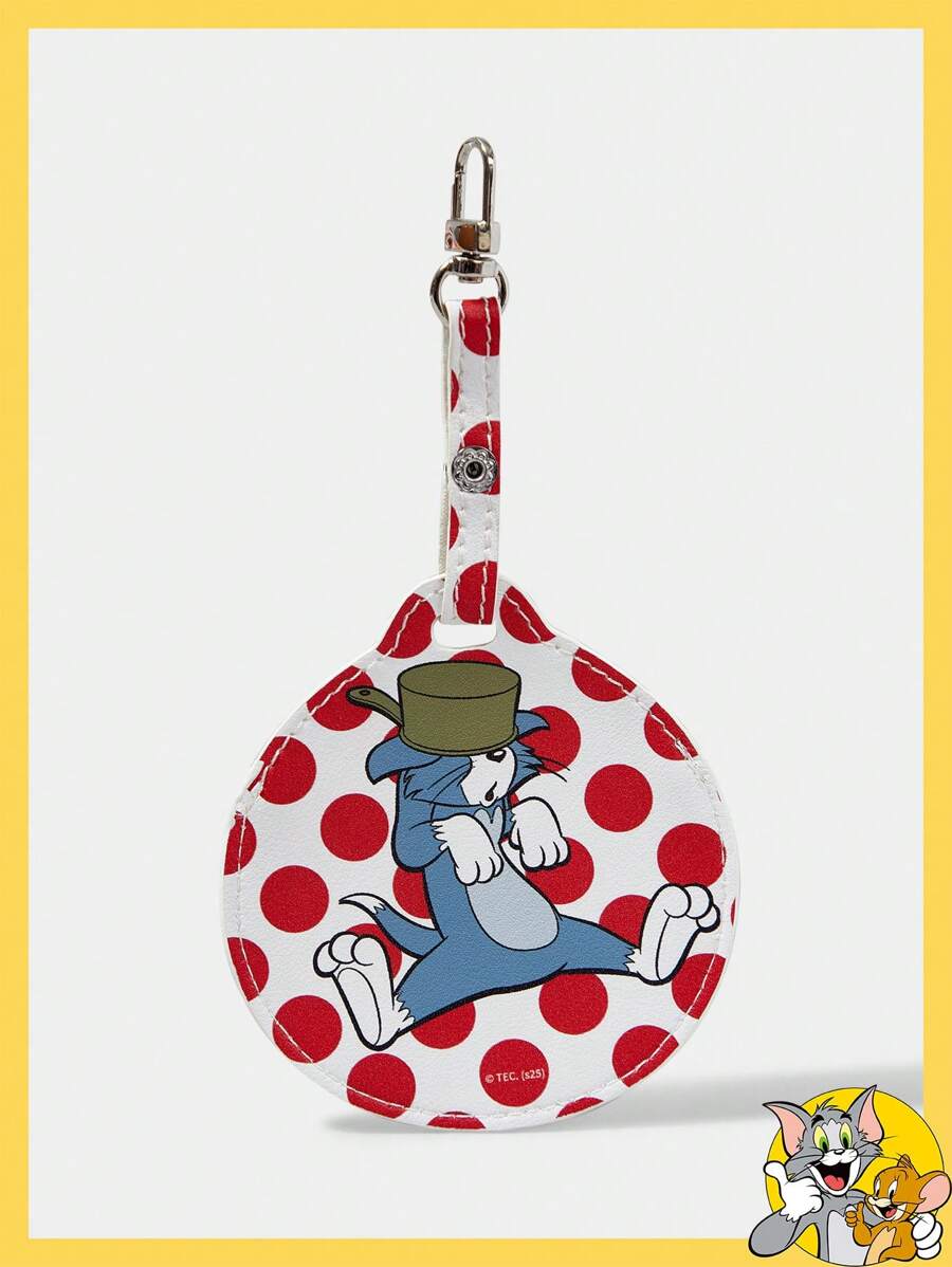 TOM & JERRY X SHEIN Mini-casserole plate à pois mignon, badge rond de dessin animé