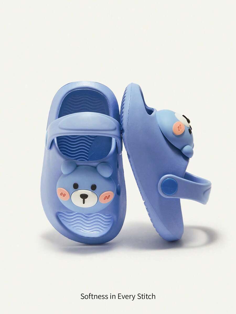 Cozy Pixies Cute Bear Pattern Soft Comfortable Anti-slip Baby Sandals