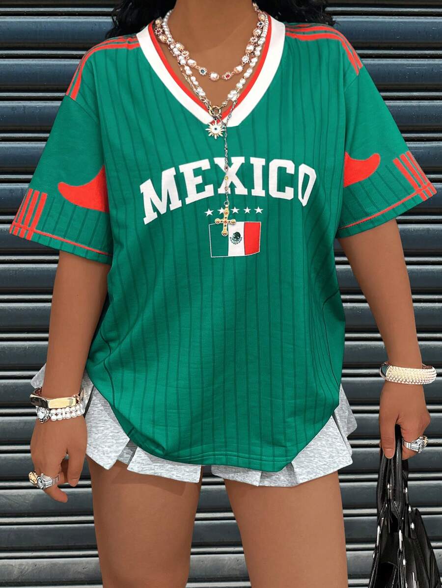 INAWLY Mexico Fashionable Casual Vacation Jersey, Suitable For Summer