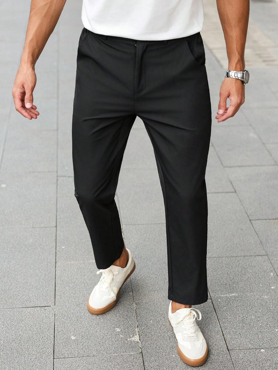 Manfinity Mode Plus Size Men's Solid Color Pockets Work Commute Suit Pants Pants For Men Men Suit Pants Men S Formal Pants Men Clothing Men Pants Men S Dress Pants Black Pants For Men It Is Great For Couples And Makes An Excellent Gift Idea For Boyfriends Or Husbands.