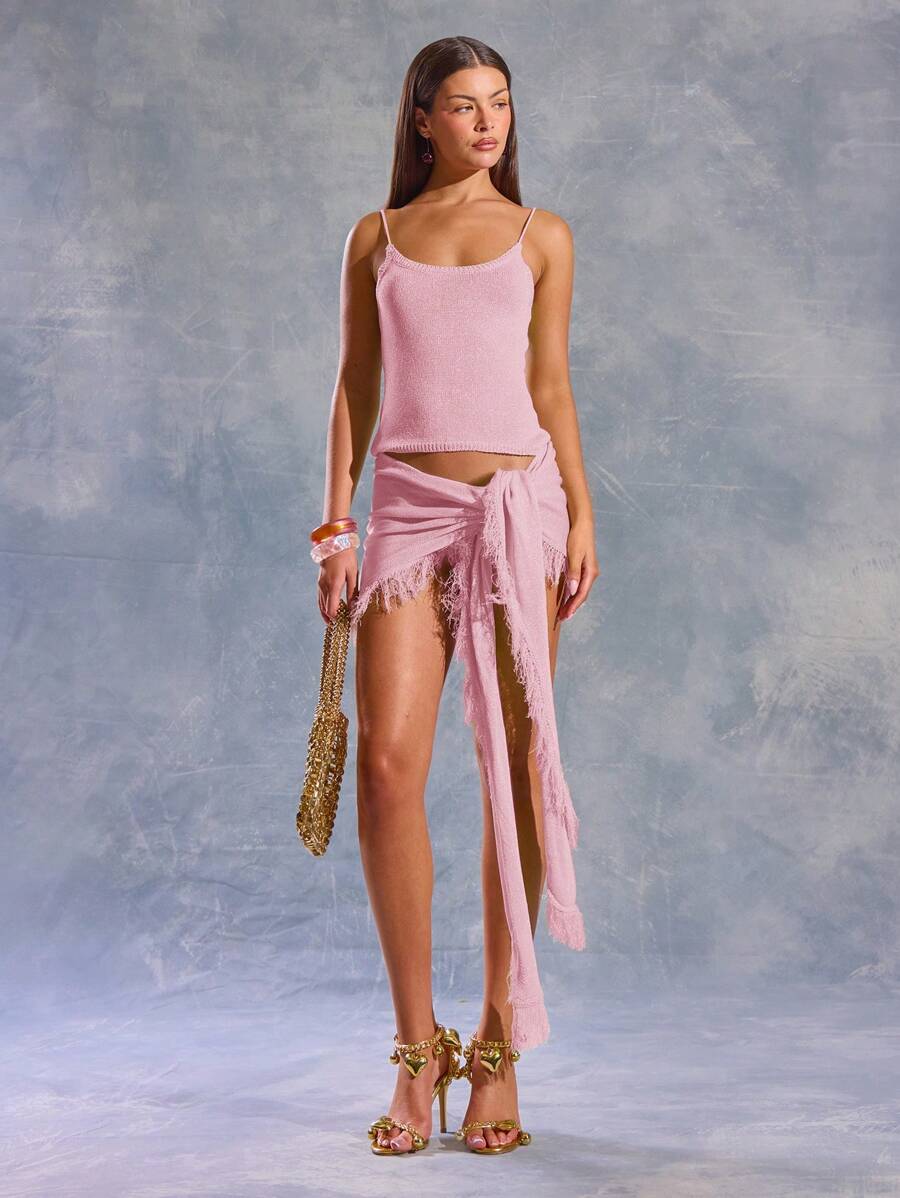 MUSERA Gonne sarong in maglia per primavera, estate, outfit Ibiza, stile Y2K, outfit da ragazza cool, festival, rave, vacanza, abbigliamento da club, carino, vacanza
