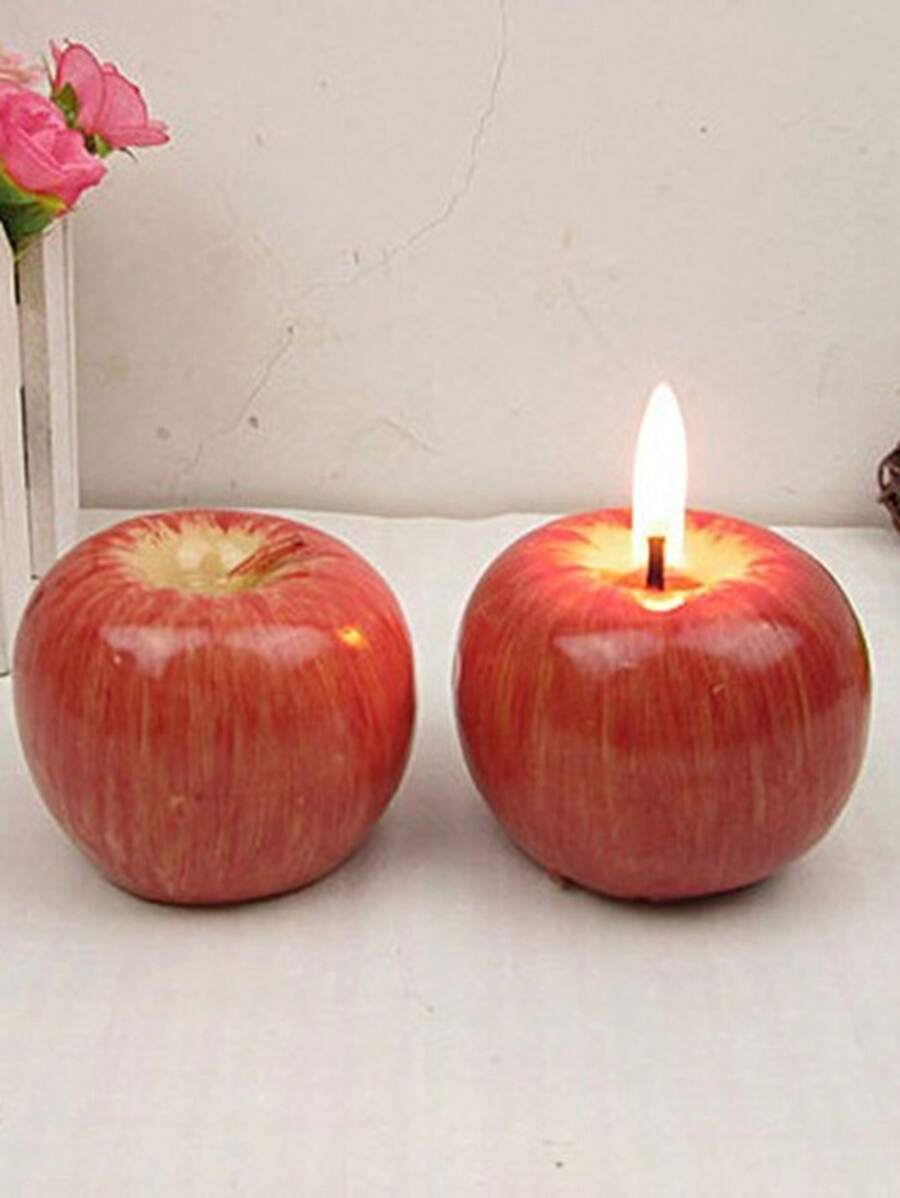 SHEIN 1pc Eve Gift Apple Candle, Holiday Celebration Candle, Birthday Decoration,Room Decor,Gifts Graduation