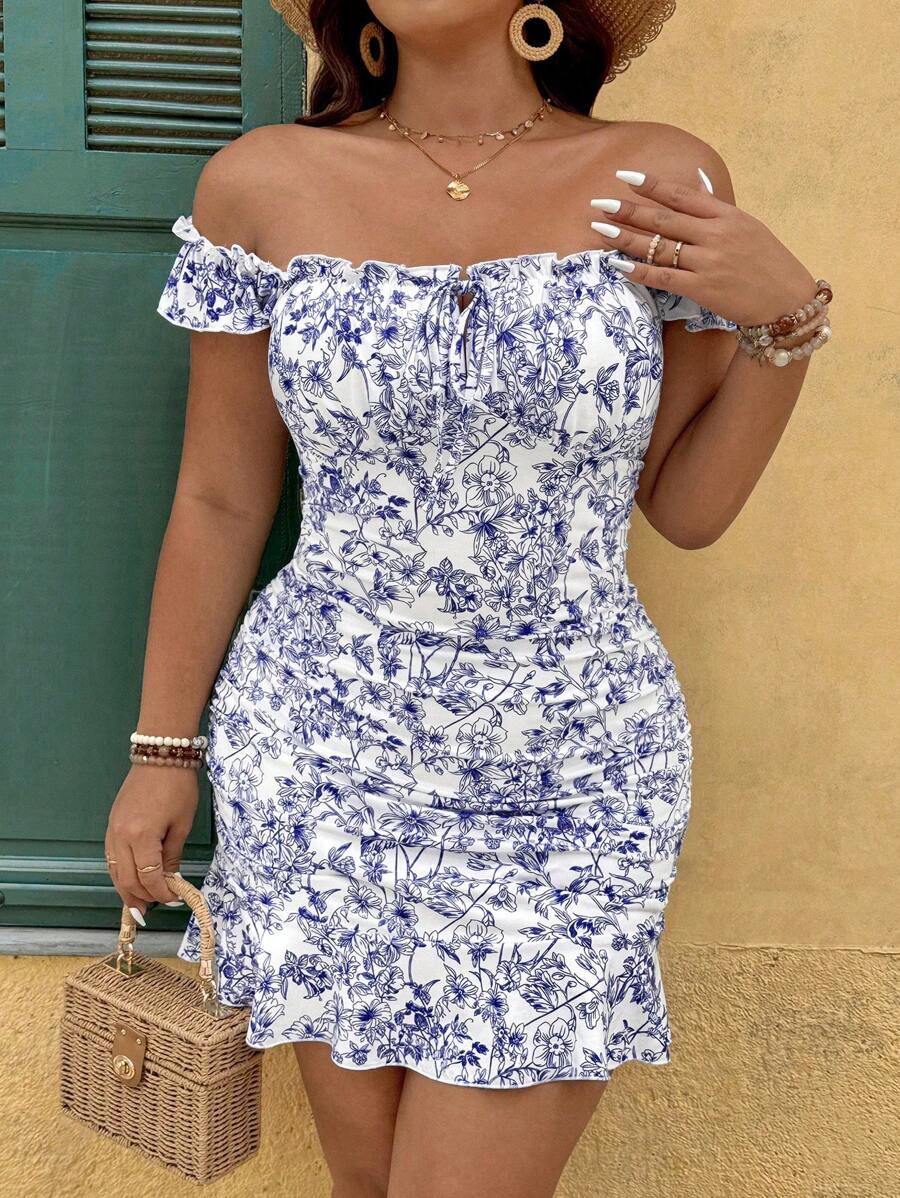 Breezaya Robe décontractée de style européen et américain, grande taille, convenant pour le printemps et l'été