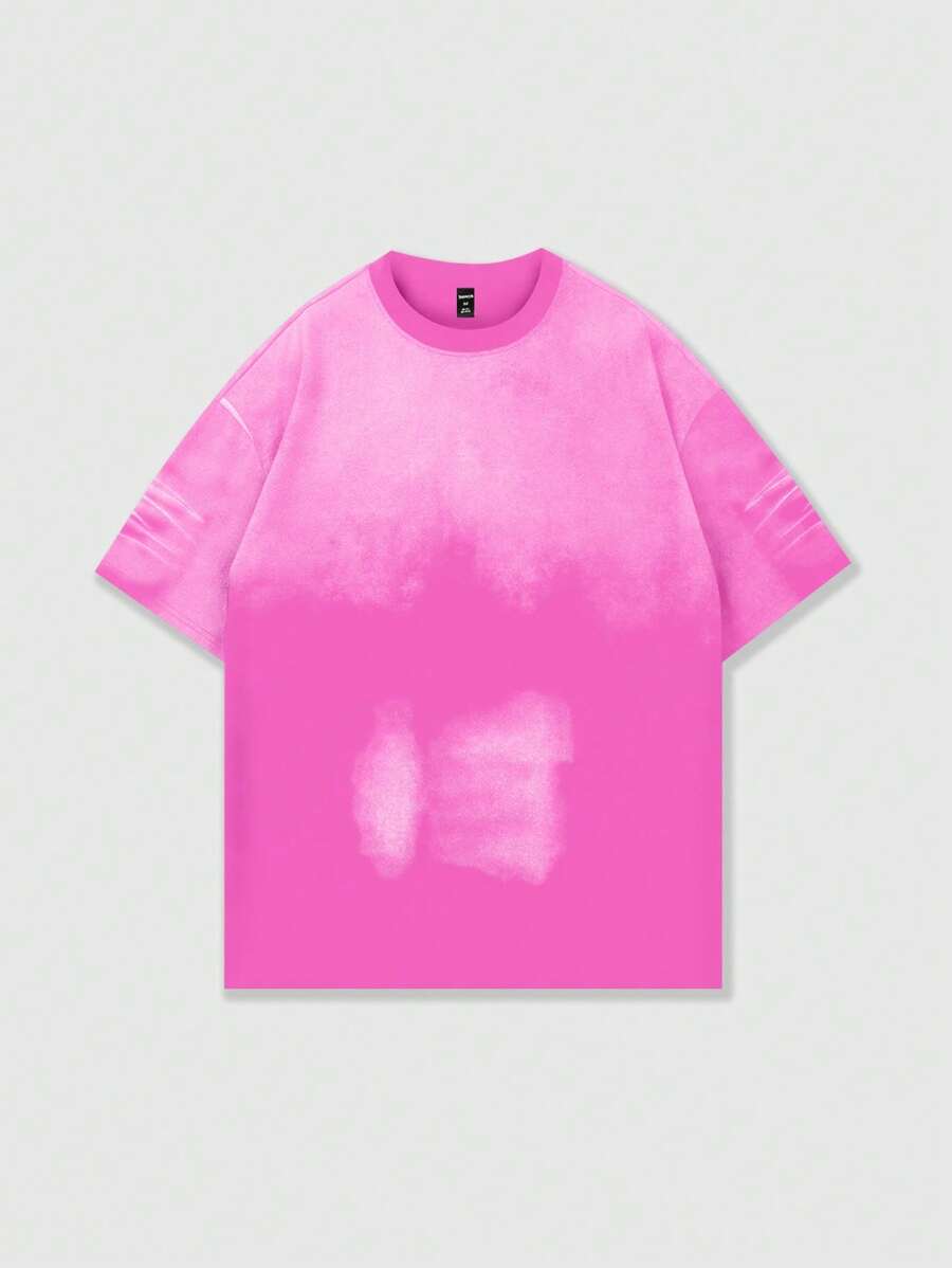 ROMWE MEN Grunge Punk Camiseta de manga corta de cuello redondo con lavado vintage para hombre, regalo de novio de estilo de moda callejera
