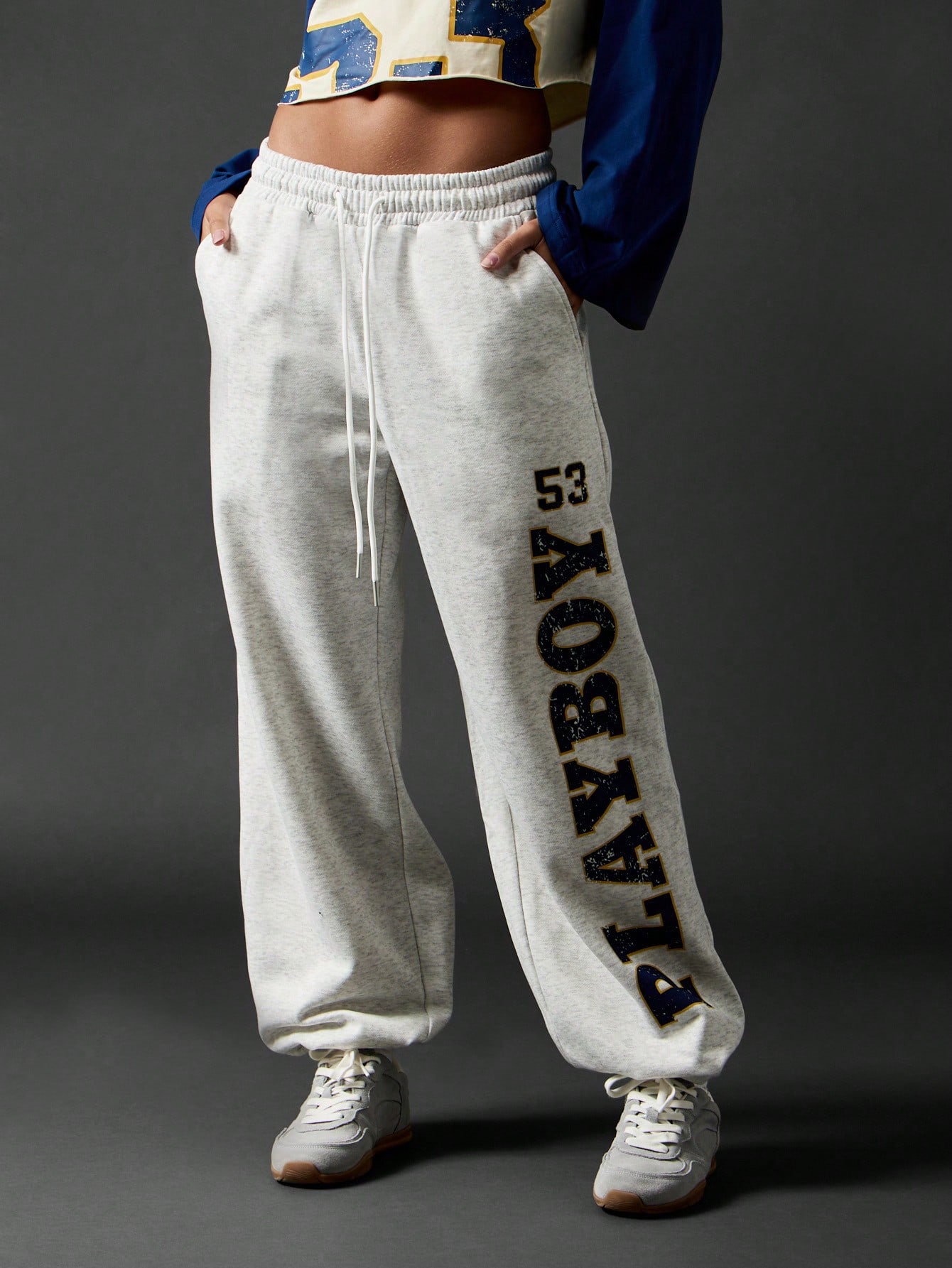 PLAYBOY × example スウェット Vintage Playboy Crop Top Hoodie Sweatshirt S Size but to Fit