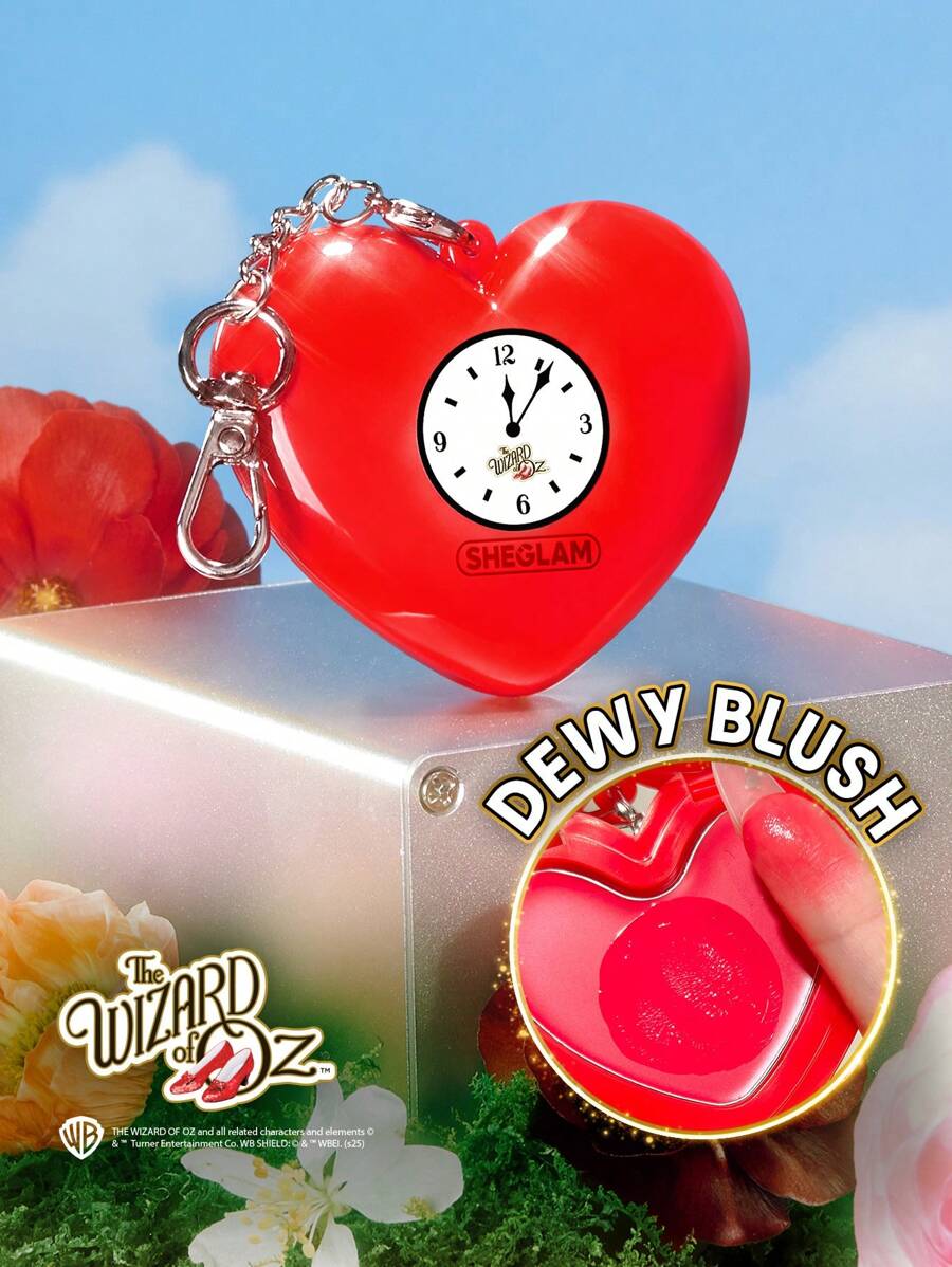 The Wizard of OZ™ | SHEGLAM Heart Clock Dewy Blush Rare Graduation Birthday Holiday Summer Fall Autumn Y2K Fancy Fashion Women Brand Makeup Cosmetic Beauty Party Beach Travel Camping Outdoors School Campus Trip Festivals Decor Gift Present Rose Girl Cosplay Best Color Charm Vibe