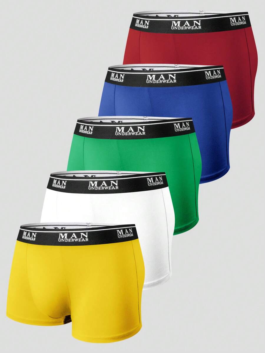 EasyFave 5 pièces Caleçons hommes stretch confortables