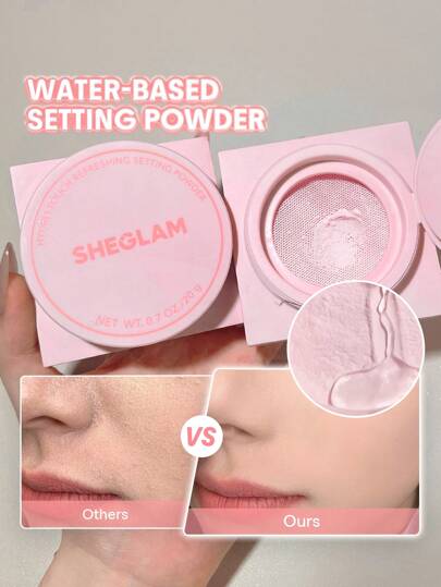 SHEGLAM Polvo Fijador Refrescante Hydro-Touch Polvos Sueltos Fijadores Con Control De Grasa A Base De Agua Polvo Hidratante Mate De Larga DuracióN Y Sin Poros Polvo Rosa NavideñO Para El Marca Belleza Maquillaje CosméTico Para Mujeres NiñAs Perfecto Para OtoñO Invierno Ideal Para Y2K Elegante Moda Adecuado Para CumpleañOs Navidad Presente Fiesta Listo Mejor Color