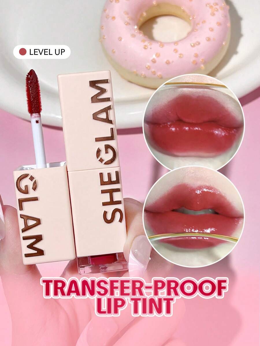 SHEGLAM Take A Hint Lip Tint-Level Up Farbwechselnder, Lang Anhaltender Lipgloss Hochglanz-Finish Den Ganzen Tag Nicht Klebender, Feuchtigkeitsspendender Lippenstift FüR Trockene Lippen Weihnachts-Wintergeschenke FlüSsiger Lippenstift Abschluss Geburtstag Urlaub Sommer Herbst Autumn Y2K Schick Mode Damen Make-Up Kosmetik Party Strand Reise Camping DraußEn Schule Campus Ausflug Festivals Dekoration Geschenk PräSent Rose MäDchen Cosplay Beste Farbe Charme AtmosphäRe