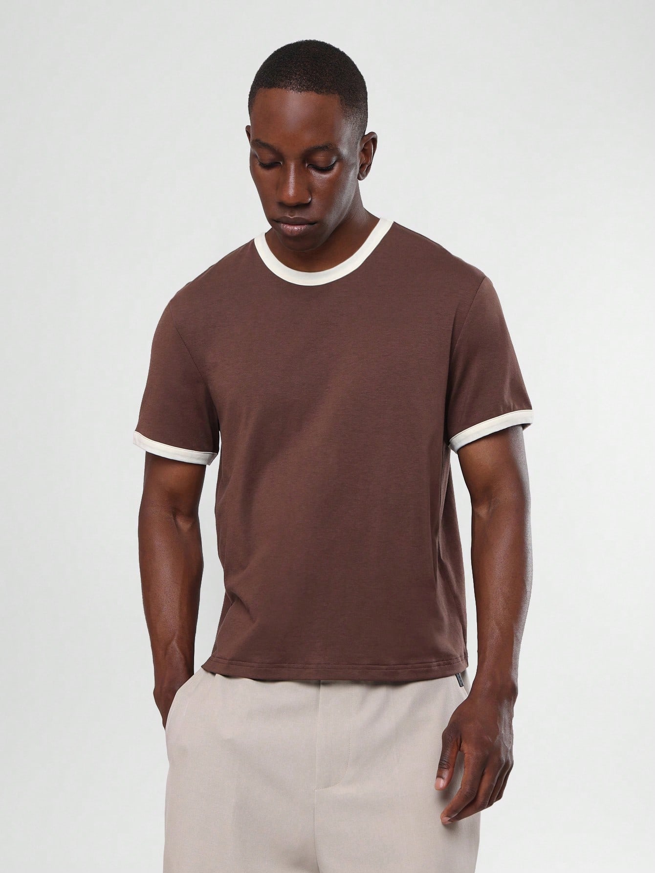 SUPERSUB ♥ Wonderworld Ringer Short Sleeve T-shirt MUSINSA | SUPERSUB Wonderworld Ringer Short Sleeve T-shirt-Olive