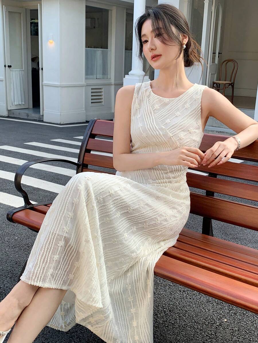 Celisse Women's Elegant Lace Patchwork Design Dress, Suitable For Commute, Travel, Daily Wear