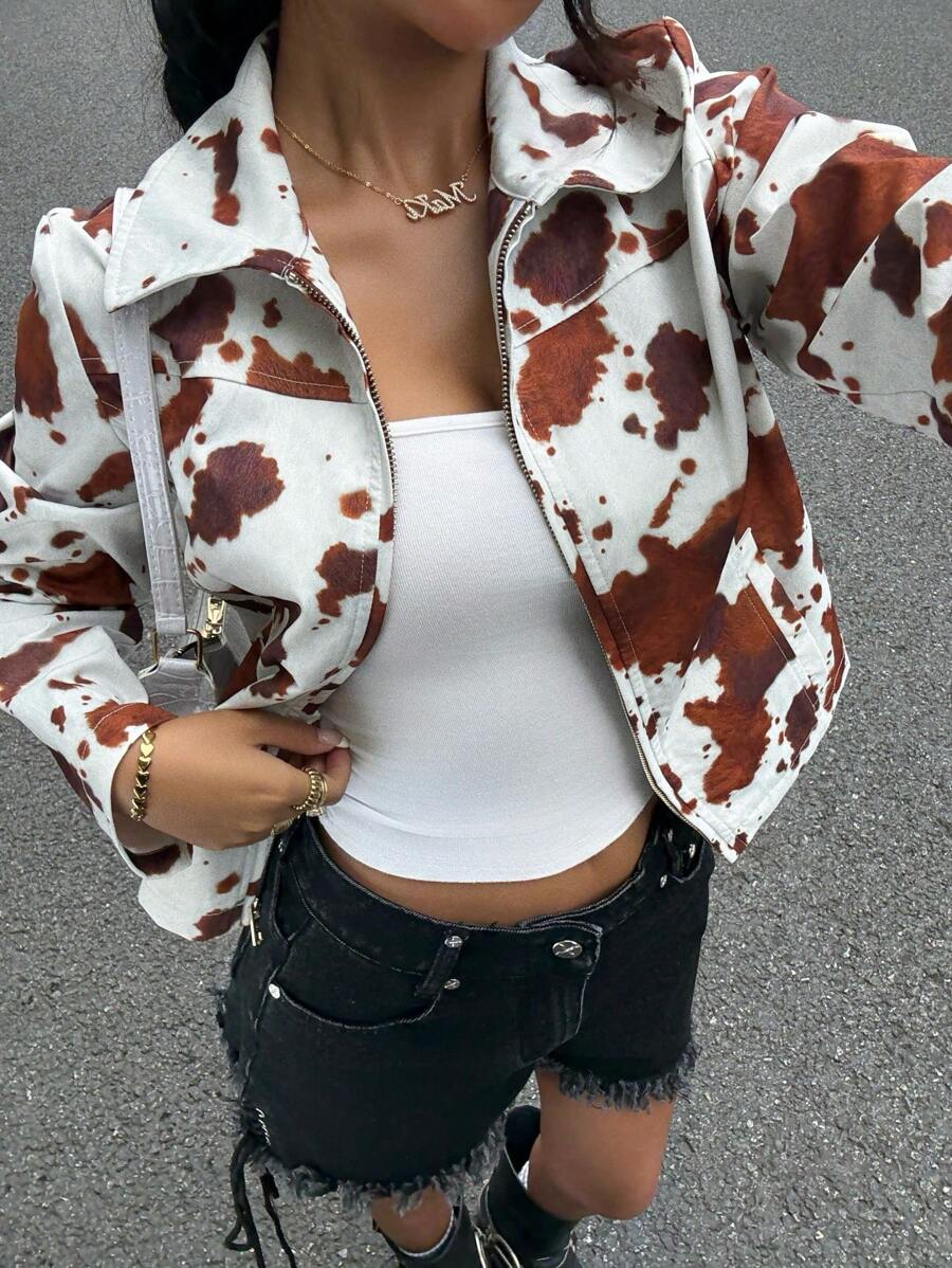Muchica Chaqueta tejida de fibra de leche retro, de estilo Y2K, para ir a la escuela, salir, otoño y aeropuerto, de moda para primavera y otoño