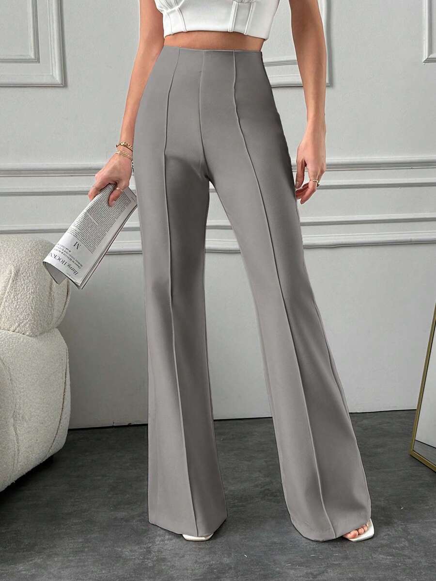 SHEIN Tall Pantalones anchos con costuras expuestas y corte holgado para mujeres altas