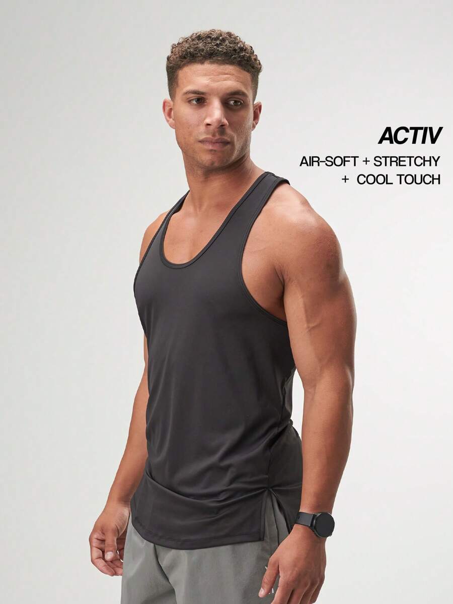 ARC Activewear Tanktop Cutoff Tee Stringer Sports Tank Running Gym Workout Summer