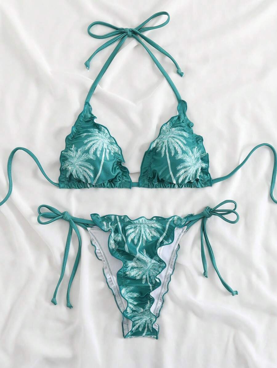 Swim Vcay Women's Casual Beach Holiday Party Cherry Print Bikini 2 Pieces Swimwear Set