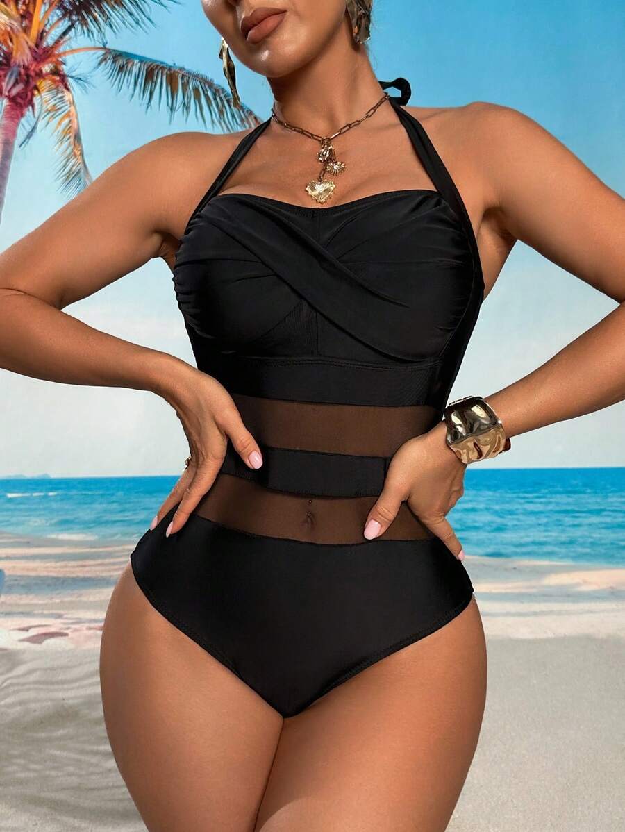 Swim Lushoire 1 pezzo Costume da bagno intero di moda da donna con stile a canotta