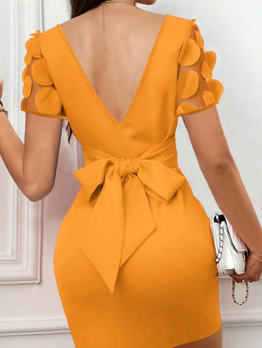 SHEIN Clasi Elegante e romantico vestito da donna in rete per le vacanze