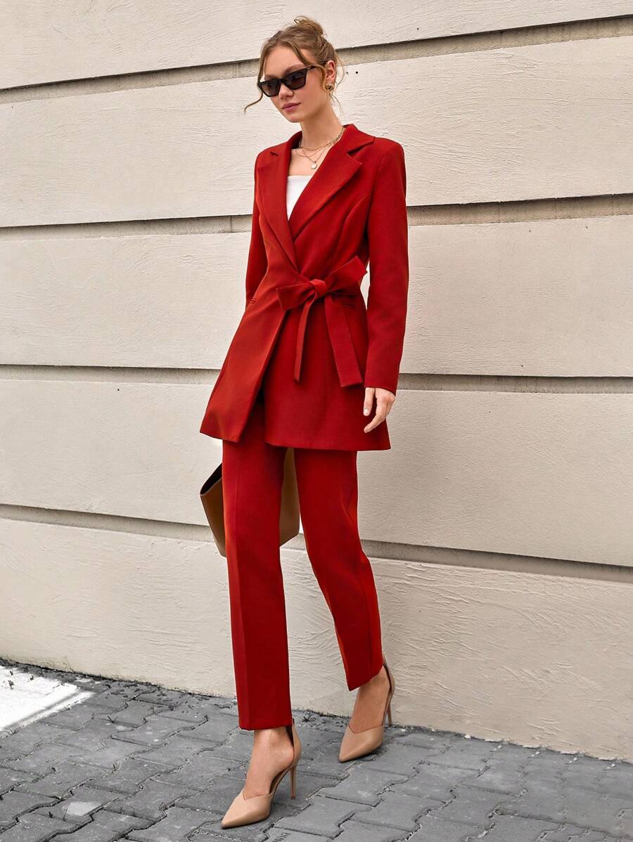 CLARA VERO 2 piezas Chaqueta blazer y pantalones oversize