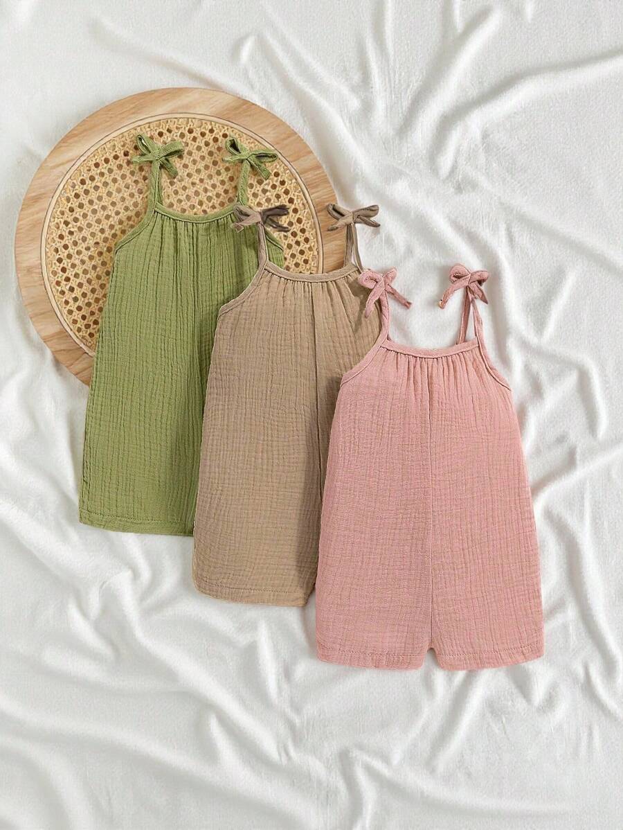 SHEIN Vintaside Kids Mono multicolor estilo coreano simple para bebé niña