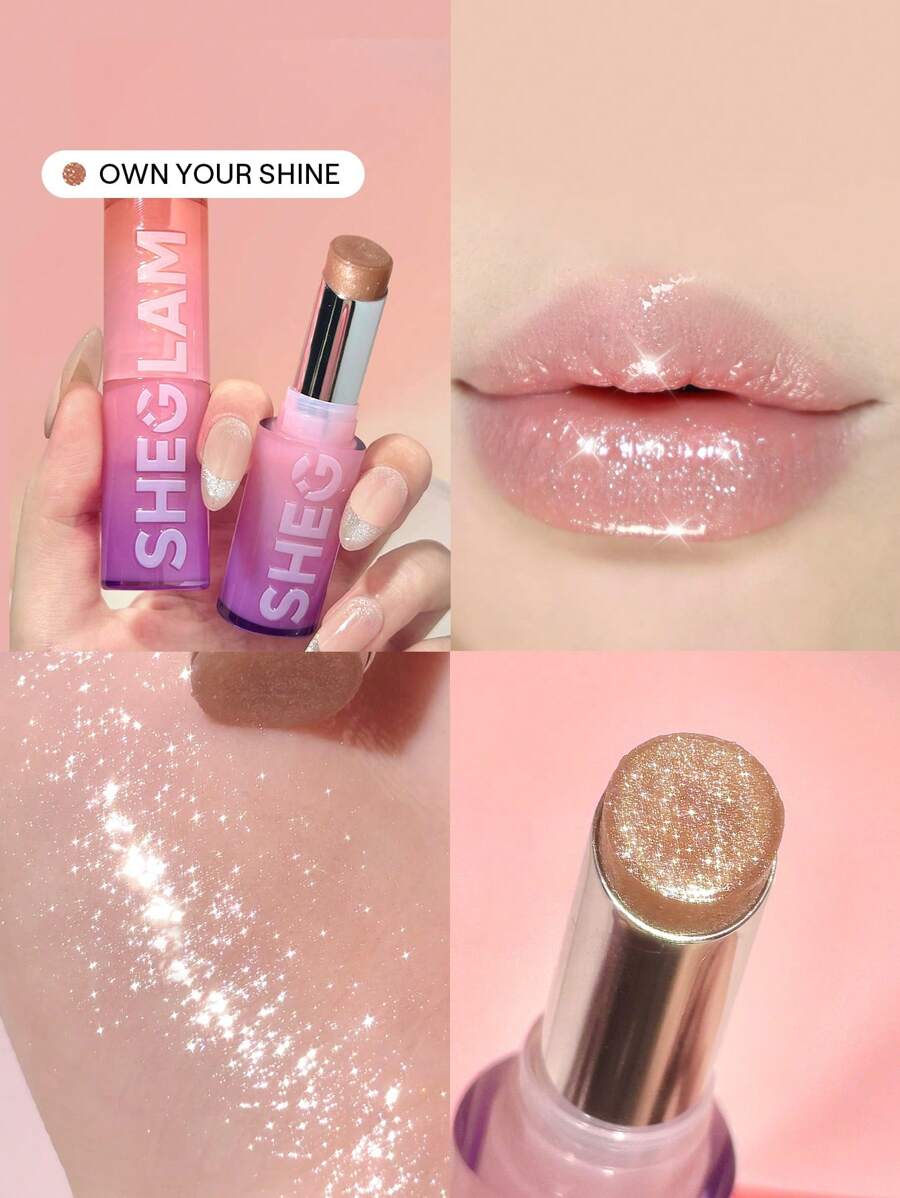 SHEGLAM Mirror Kiss High-Shine Lipstick-Own Your Shine 12 Colors High Gloss Shine Glitter Lipstick Moisturizing Reduce Lip Fine Lines Lip Balm Lip Makeup Graduation Birthday Holiday Summer Fall Autumn Y2K Fancy Fashion Women Makeup Cosmetic Party Beach Travel Camping Outdoors School Campus Trip Festivals Decor Gift Present Rose Girl Cosplay Best Color Charm Vibe