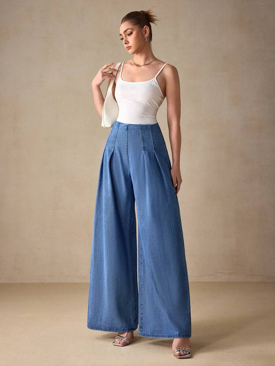 Selenza Jeans De Pierna Ancha Para Mujer