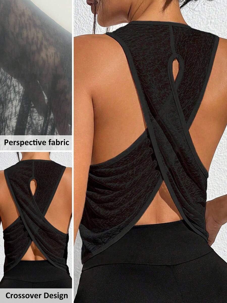 Women Basic Round Neck Spring/Summer Sports T-Shirt & Tank Topworkout Tank Top
