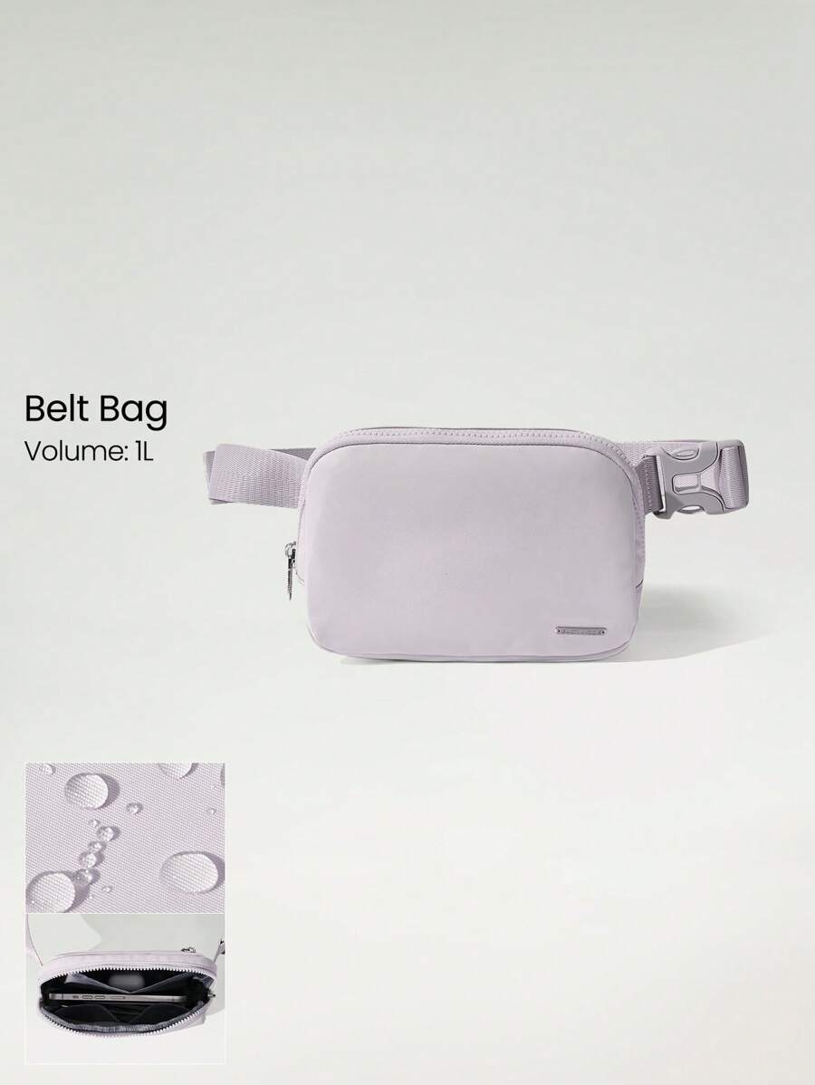 GLOWMODE 1L Zipper Everywhere Belt Bag Water Repellent Waist Crossbody Bags With Adjustable Strap
