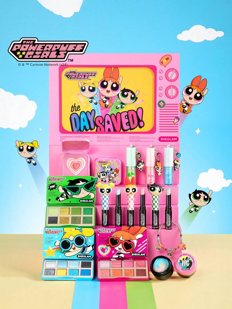The Powerpuff Girls X SHEGLAM ColeccióN Completa Set De Regalo De Maquillaje Con Brillo De Labios, Rubor, BáLsamo, Paleta De Sombras De Ojos, Caja De Regalo, Kit De Maquillaje GraduacióN CumpleañOs Vacaciones Verano OtoñO Y2K Elegante Moda Mujeres Maquillaje CosméTico Fiesta Playa Viaje Camping Aire Libre Escuela Campus ExcursióN Festivales DecoracióN Regalo Presente Rosa Chica Cosplay Mejor Color Encanto Vibra