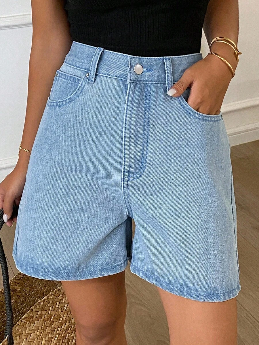 Livesso Women's Loose Casual Denim Shorts, New Autumn Collection