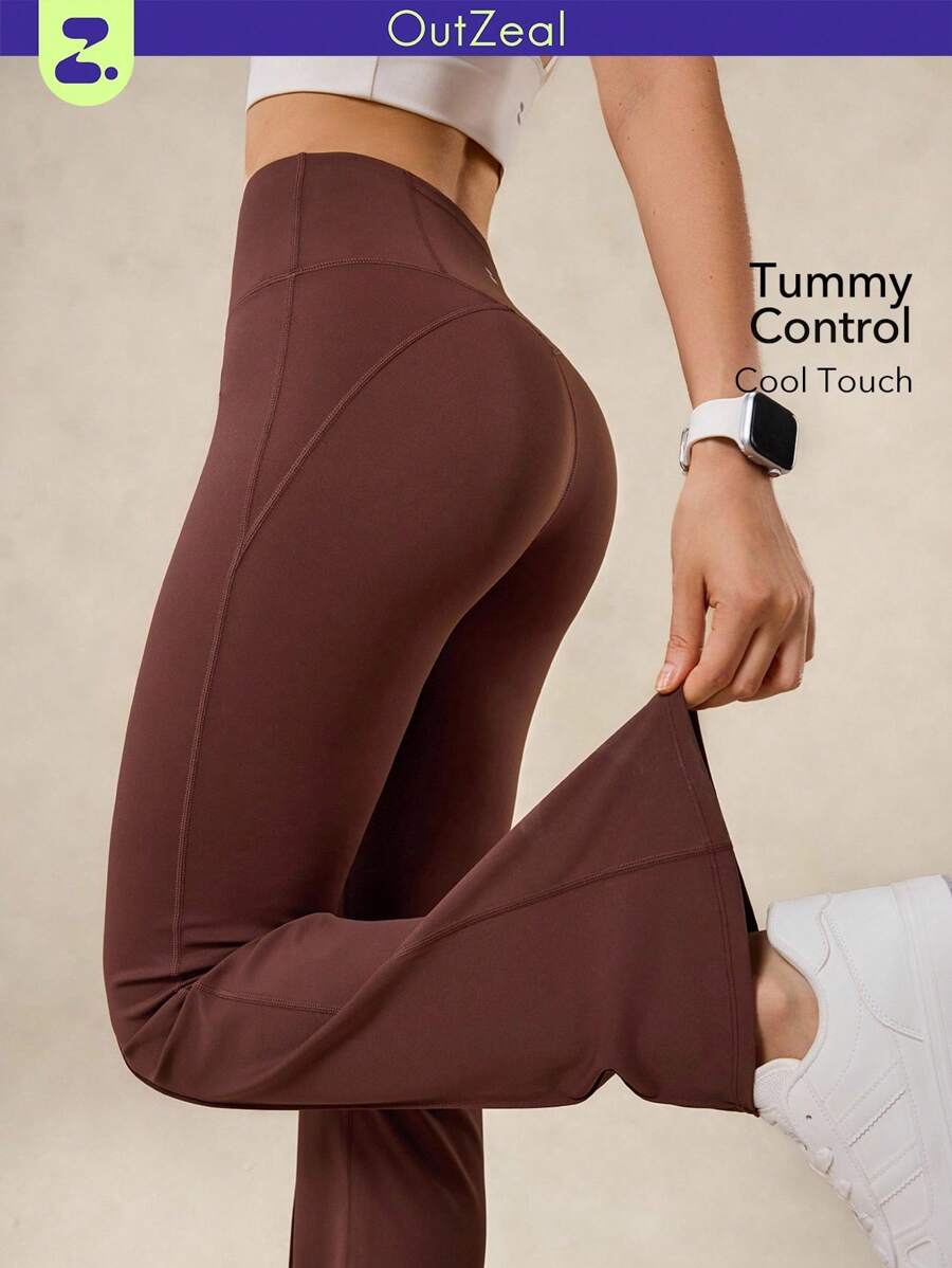 OutZeal Pantalon évasé décontracté pour le gym et le yoga, avec contrôle du ventre et protection UV pour femmes