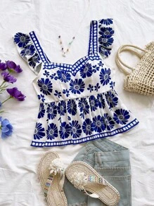 Blue and White