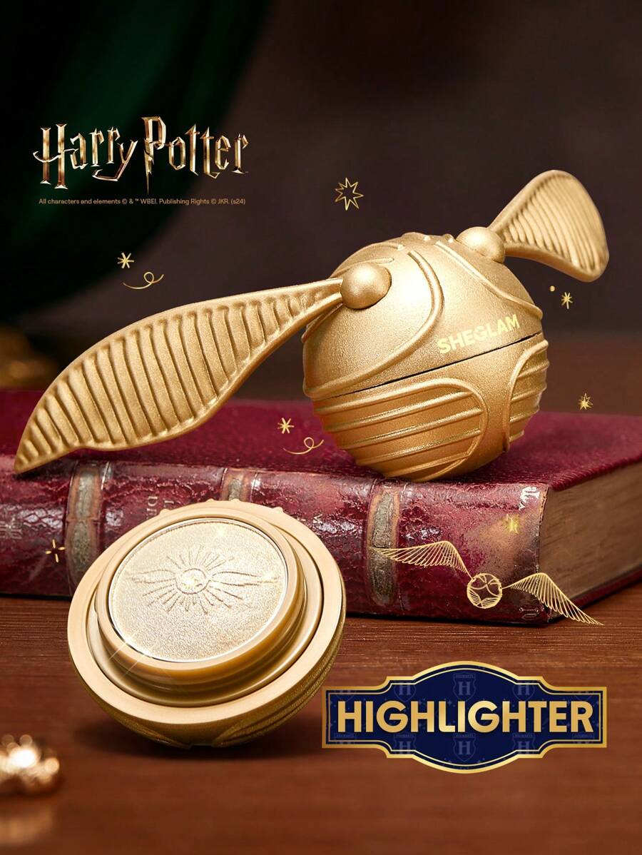 Harry Potter™ X SHEGLAM Golden Snitch Highlighter Shimmer Highlighter Shimmer Glow Graduation Birthday Holiday Summer Fall Autumn Y2K Fancy Fashion Women Makeup Cosmetic Party Beach Travel Camping Outdoors School Campus Trip Festivals Decor Gift Present Rose Girl Cosplay Best Color Charm Vibe