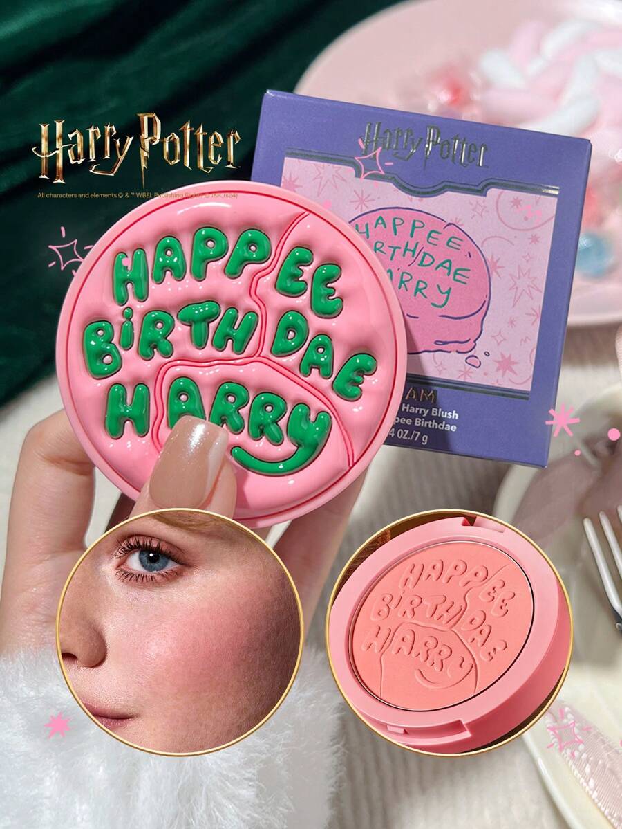 Harry Potter™ X SHEGLAM Happee Birthdae Harry Blush Powder Blush Non-Fading Natural Pigment Graduation Birthday Holiday Summer Fall Autumn Y2K Fancy Fashion Women Makeup Cosmetic Party Beach Travel Camping Outdoors School Campus Trip Festivals Decor Gift Present Rose Girl Cosplay Best Color Charm Vibe
