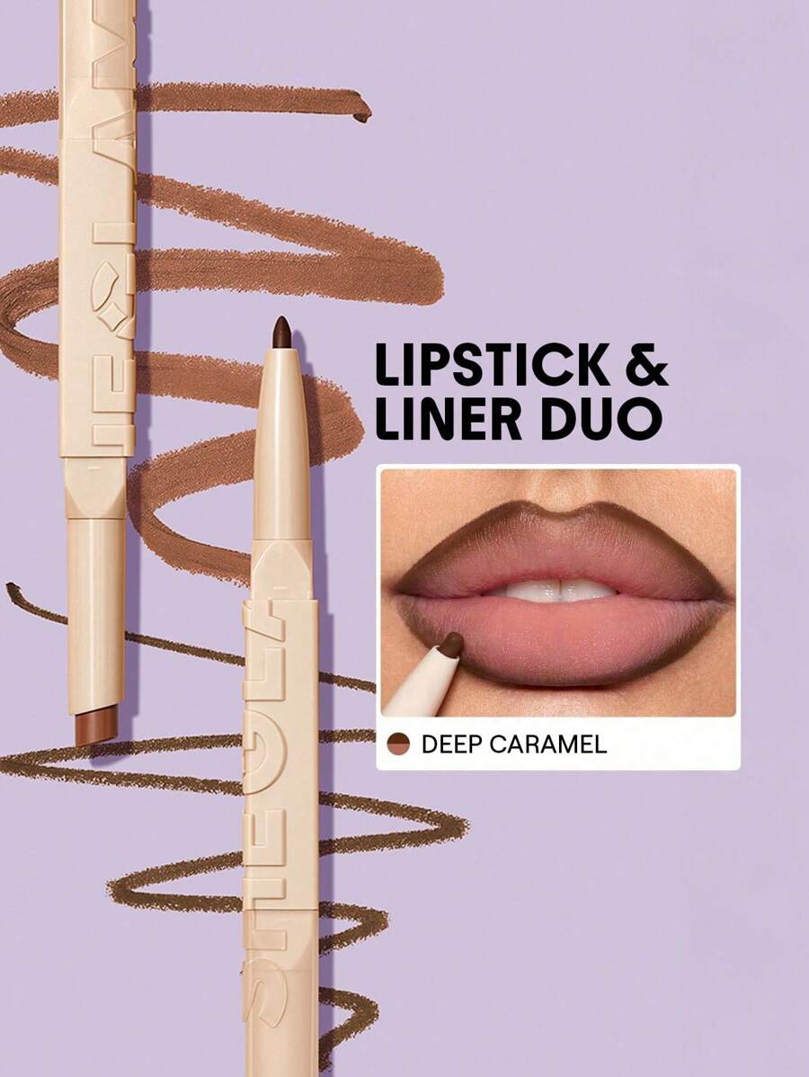 SHEGLAM LáPiz Labial Y Delineador Glam 101 Duo-Deep Caramel 2 En 1 Delineador De Labios Mate De Doble Punta LáPiz Labial Altamente Pigmentado Larga DuracióN Suave FáCil De Usar Maquillaje De Labios Navidad Invierno Delineador De Labios MarróN Rosa GraduacióN CumpleañOs Vacaciones Verano OtoñO Y2K Elegante Moda Mujeres NiñAs Maquillaje CosméTico Belleza Fiesta Playa Viaje Camping Aire Libre Escuela Campus ExcursióN Festivales DecoracióN Regalo Presente Rosa Chica Cosplay Mejor Color Encanto Vibra