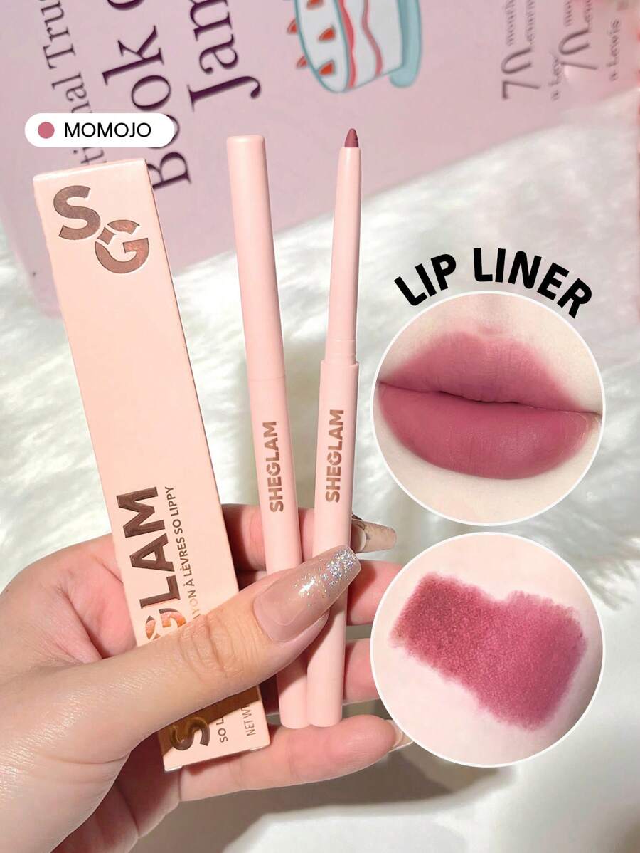 SHEGLAM So Lippy Lip Liner-Momojo Creamy Matte Lip Liner Pencil High Pigment Not Easy To Fade Silky Smooth Matte Contour Tint Lip Makeup Graduation Birthday Holiday Summer Fall Autumn Y2K Fancy Fashion Women Brand Makeup Cosmetic Beauty Party Beach Travel Camping Outdoors School Campus Trip Festivals Decor Gift Present Rose Girl Cosplay Best Color Charm Vibe