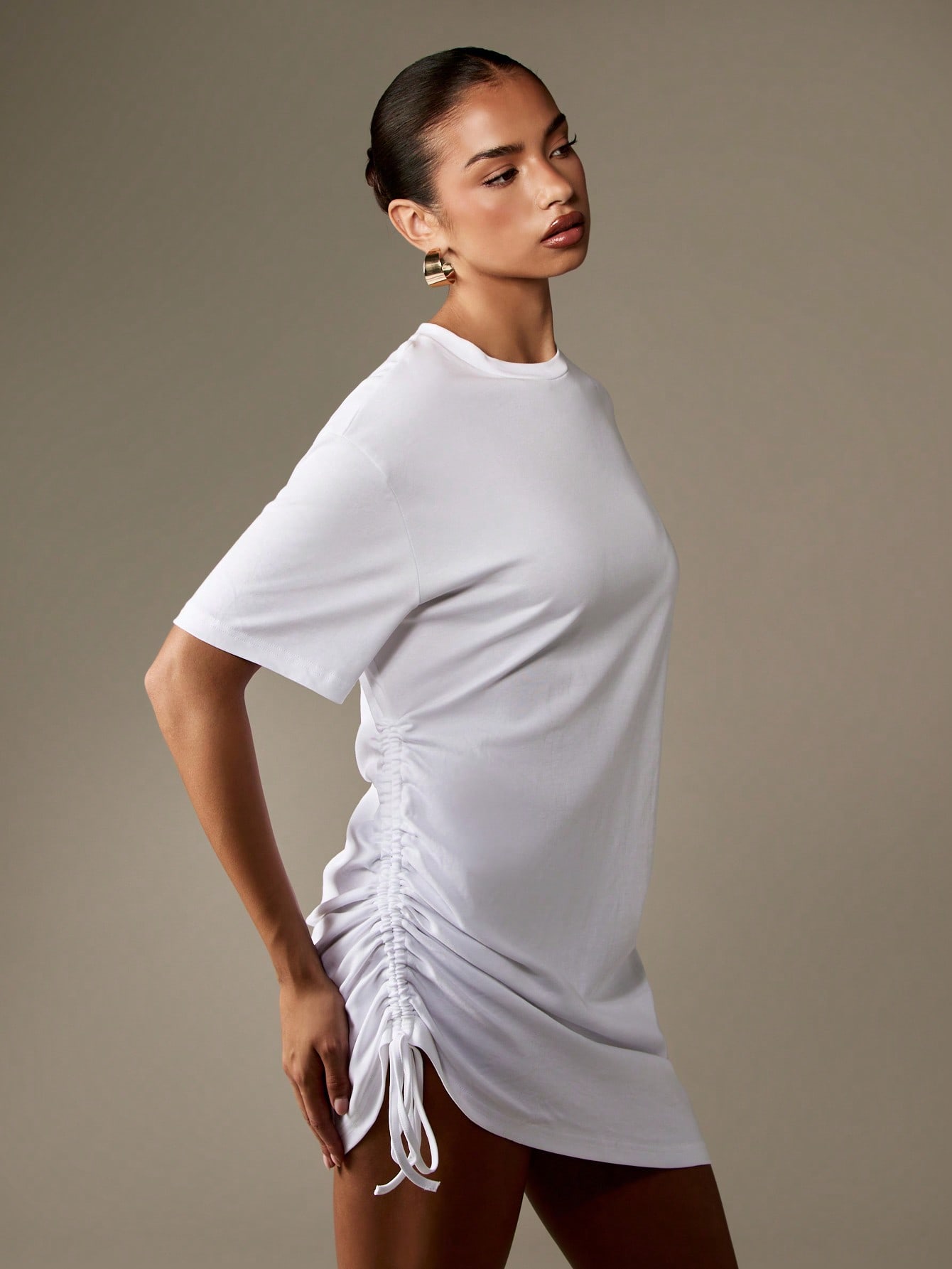 THEREDTHREAD S stamp tee dress ホワイト 白 THEREDTHREAD / ザレッド