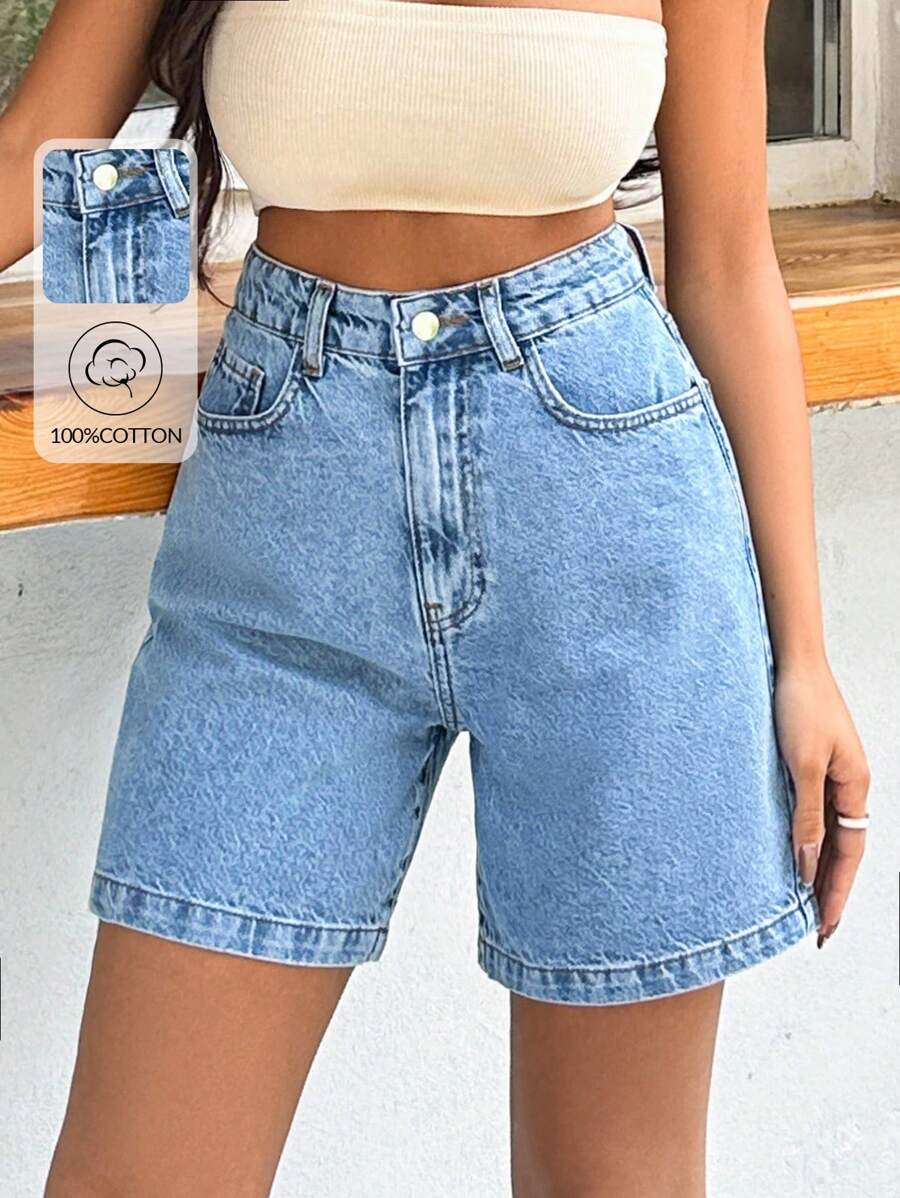 Short en coton 100% rigide, lavage moyen pour femmes