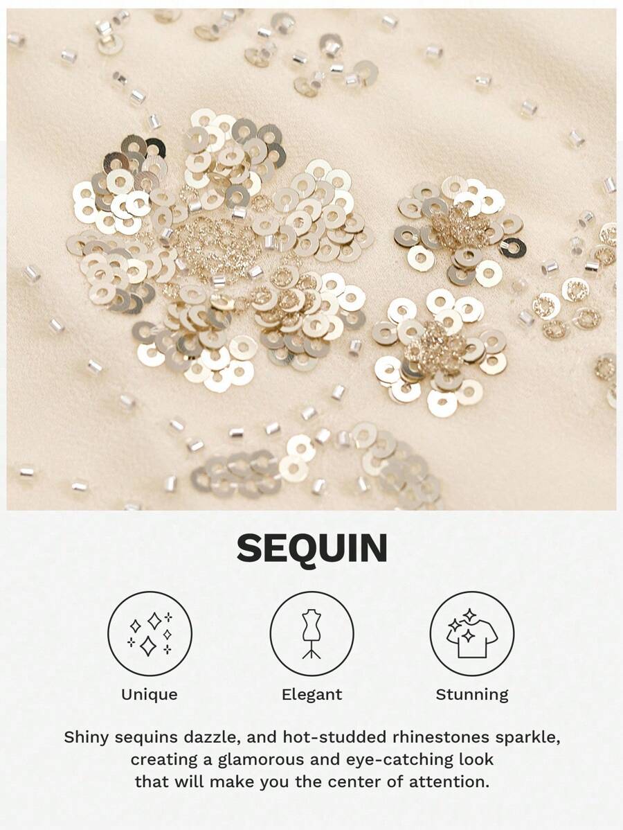Serisse Nueva Top tipo halter sin espalda para mujeres con bordado de lentejuelas para el verano