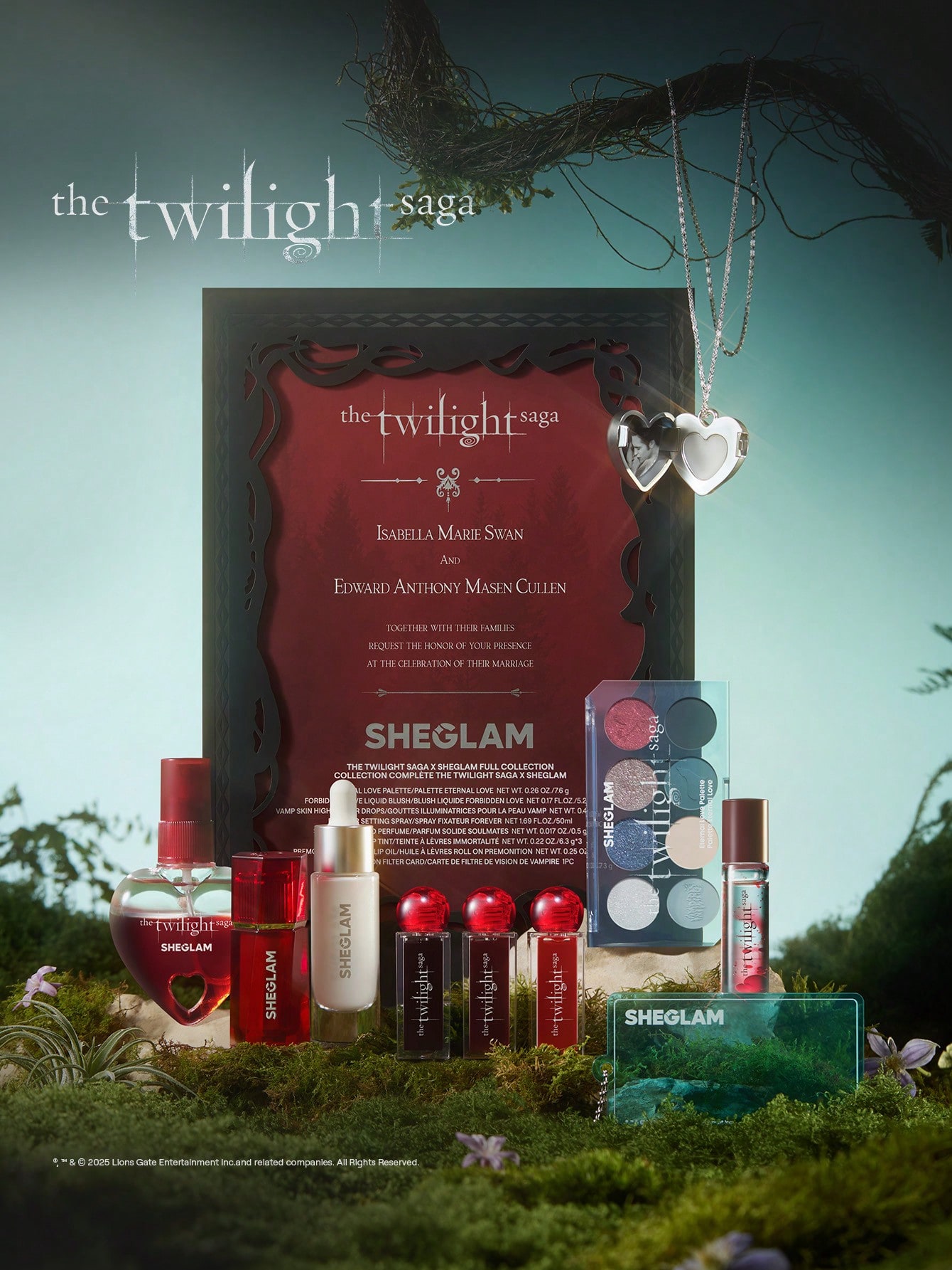 The Twilight Saga X SHEGLAM Full Collection Set Brand Beauty Makeup Face Paint Cosmetic For Women Girls Perfect For Fall Winter Ideal For Y2K Fancy Fashion Suitable For Birthday Christmas Present Party Ready Best Color